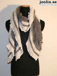 Sjal, gr�-offwhite