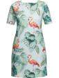 Flamingo-mekko, Tropical Print
