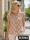 Blus, mocka/gr�ddvit