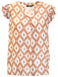 Blus, mocka/gr�ddvit