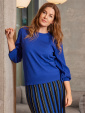 Veckans fynd: Plisse-stickad trja, royal blue