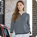 Tr�ja med fin halsringning, svartvit