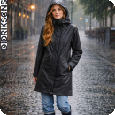 Didriksons Elly regnjacka, svart