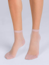 Sock, rosa-rand, 2-pack frn Dim