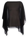 Sidenponcho frn Rils, svart