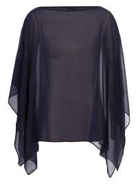 Sidenponcho frn Rils, marin