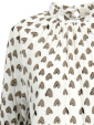 Blus, kakhi/offwhite